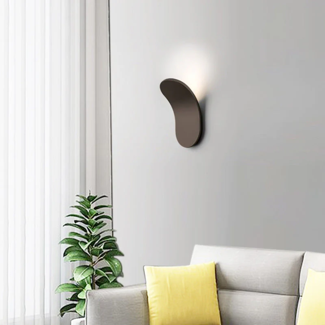 Minimalist Nordic wall lamp in black, white, and gold, photo 7 of 7