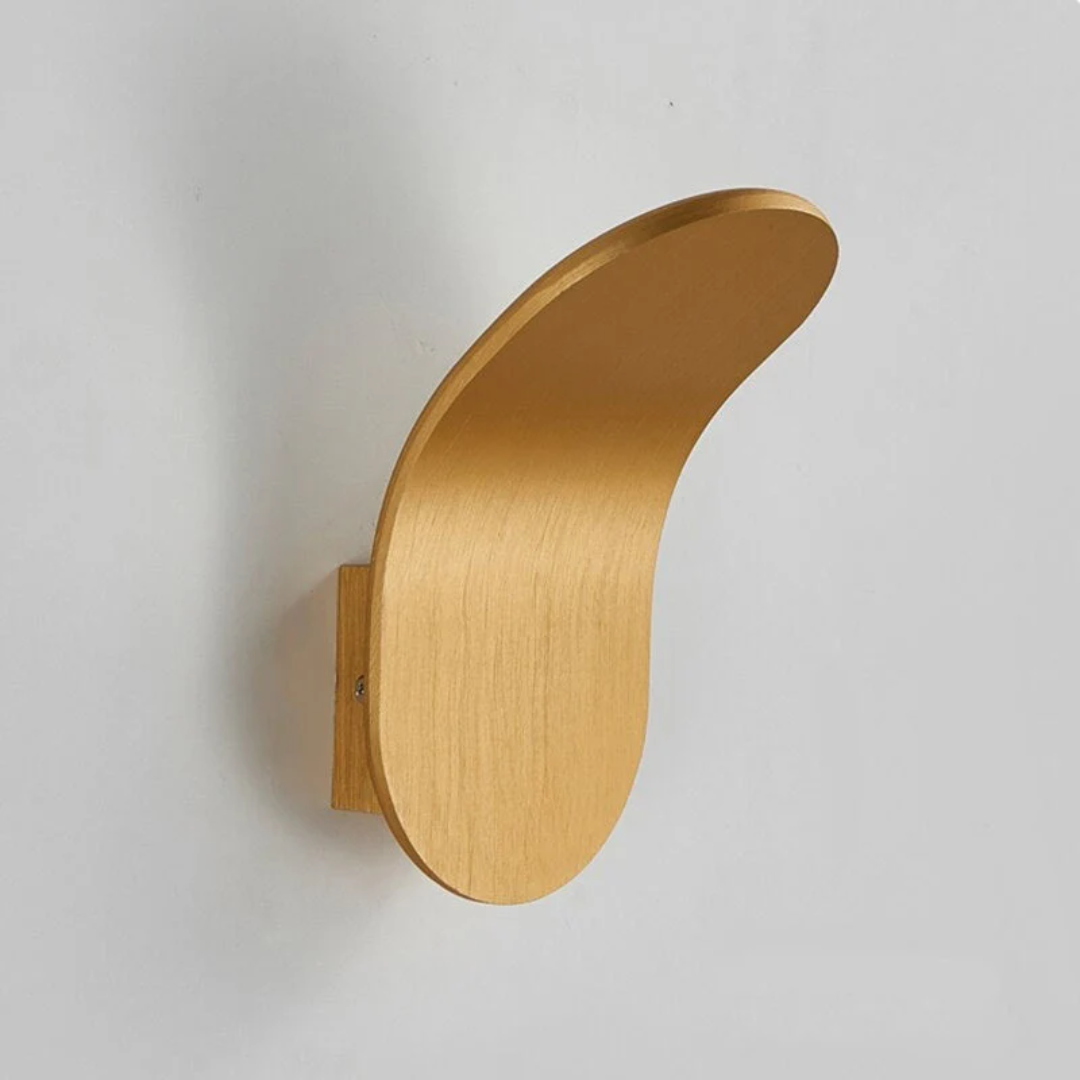Minimalist Nordic wall lamp in black, white, and gold, photo 4 of 7