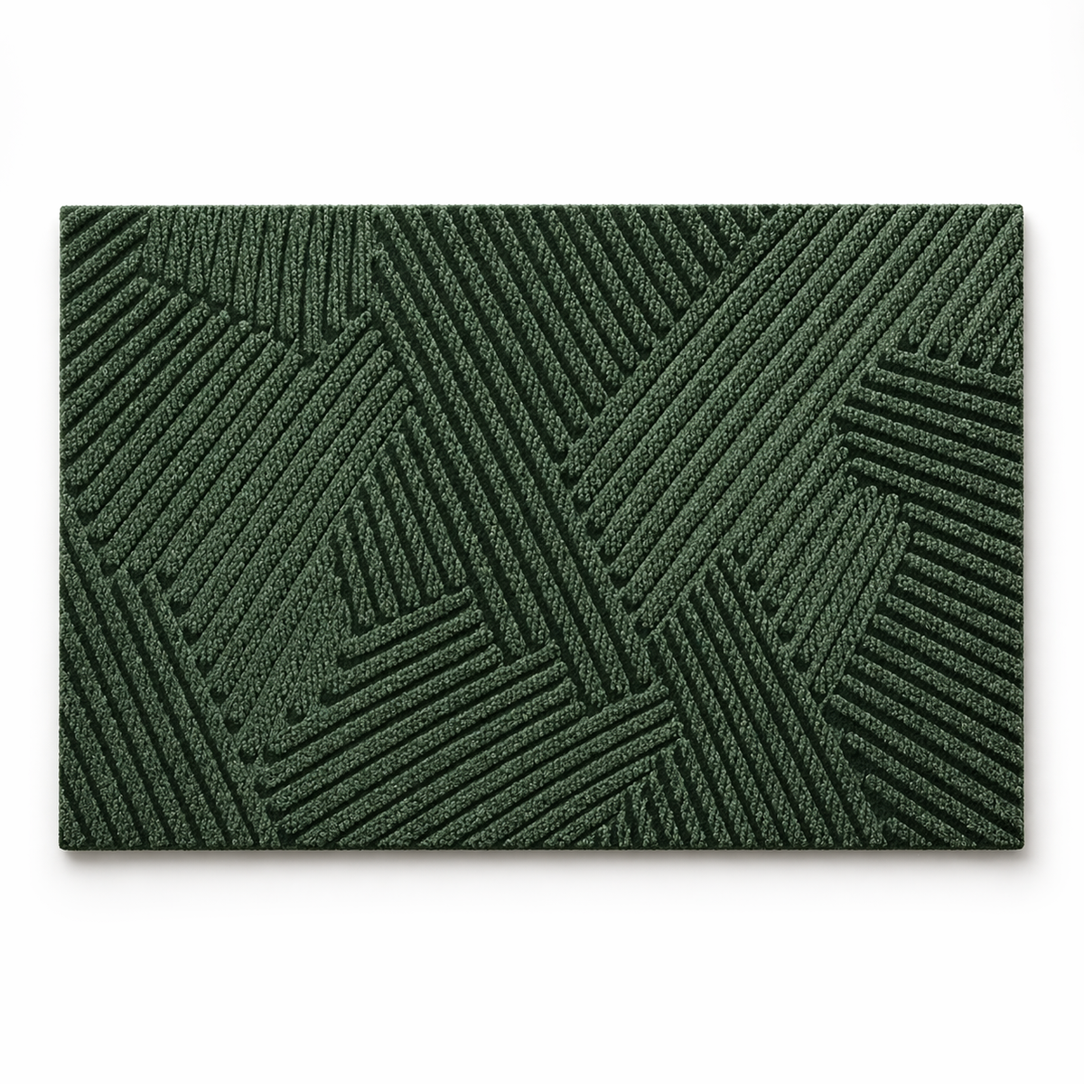 Non-slip entry door mat in green, grey, and khaki, photo 2 of 7