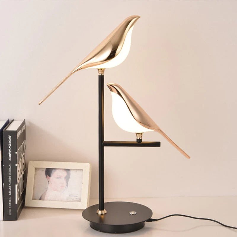 Gold bird-shaped sculptural wall lamp, photo 3 of 7