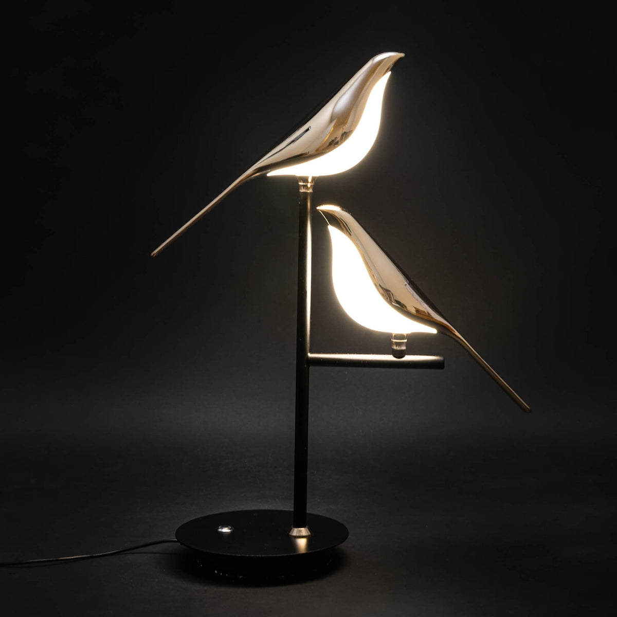 Gold bird-shaped sculptural wall lamp, photo 4 of 7