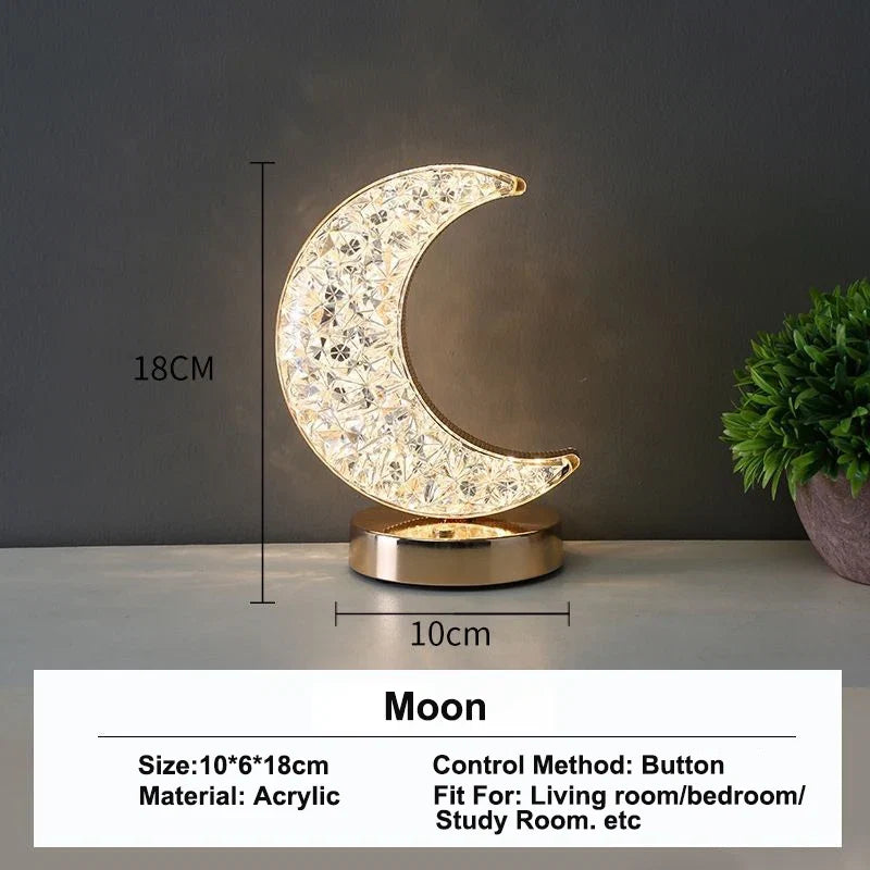 3D crystal LED night light with touch dimming, photo 5 of 11