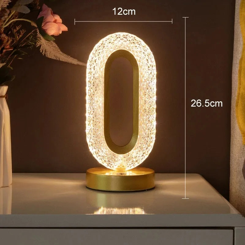 3D crystal LED night light with touch dimming, photo 8 of 11
