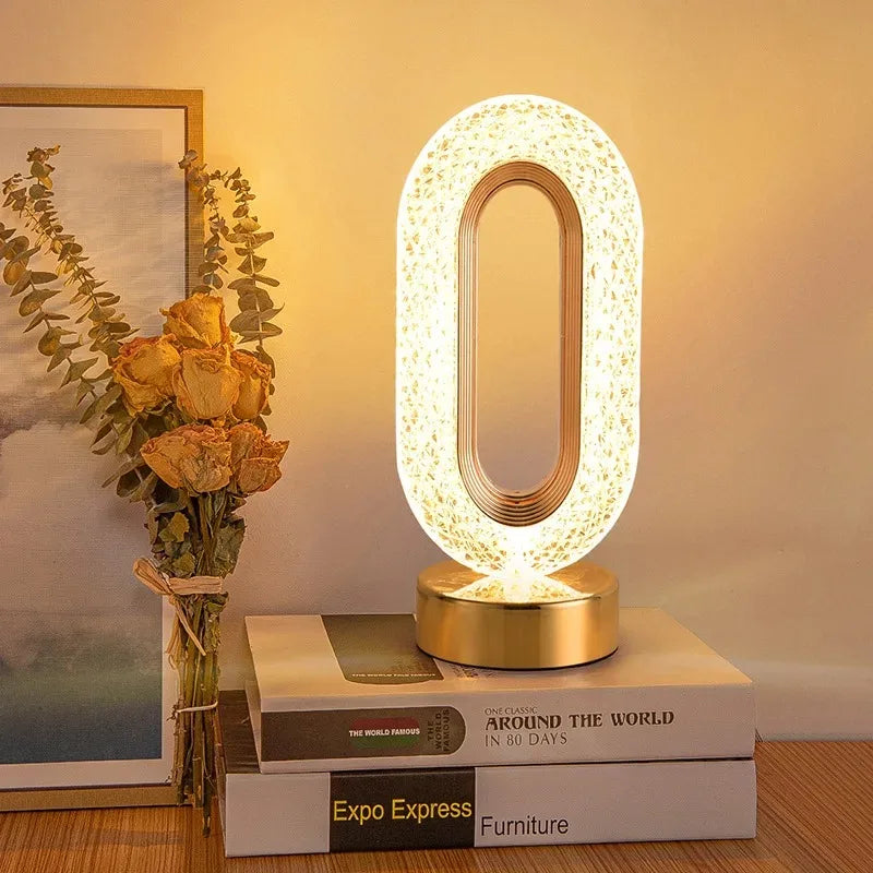 3D crystal LED night light with touch dimming, photo 1 of 11