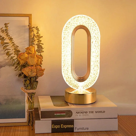 3D crystal LED night light with touch dimming, photo 1 of 11