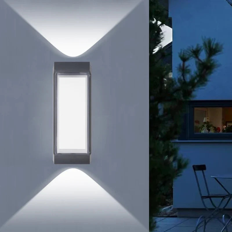 Square and round waterproof LED outdoor wall sconce, photo 1 of 10