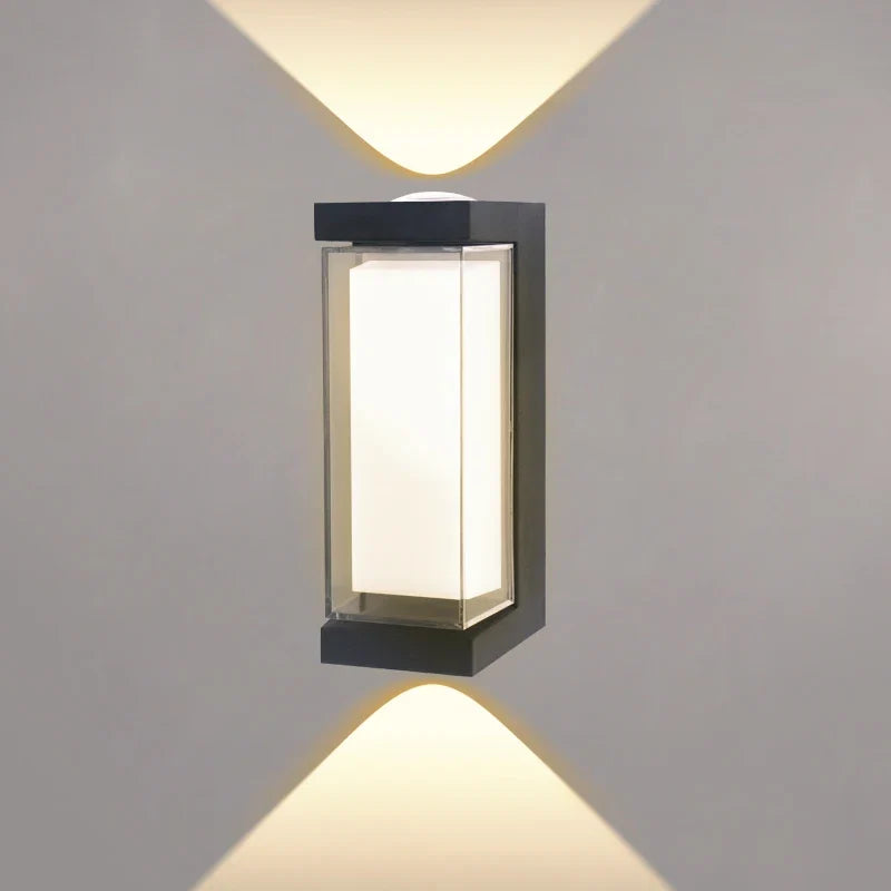 Square and round waterproof LED outdoor wall sconce, photo 3 of 10