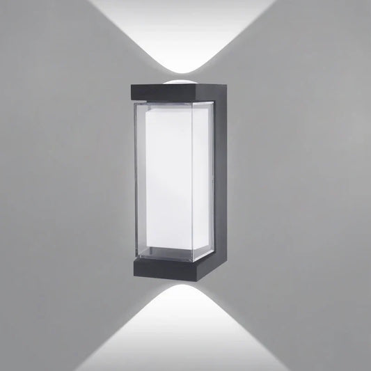 Square and round waterproof LED outdoor wall sconce, photo 2 of 10