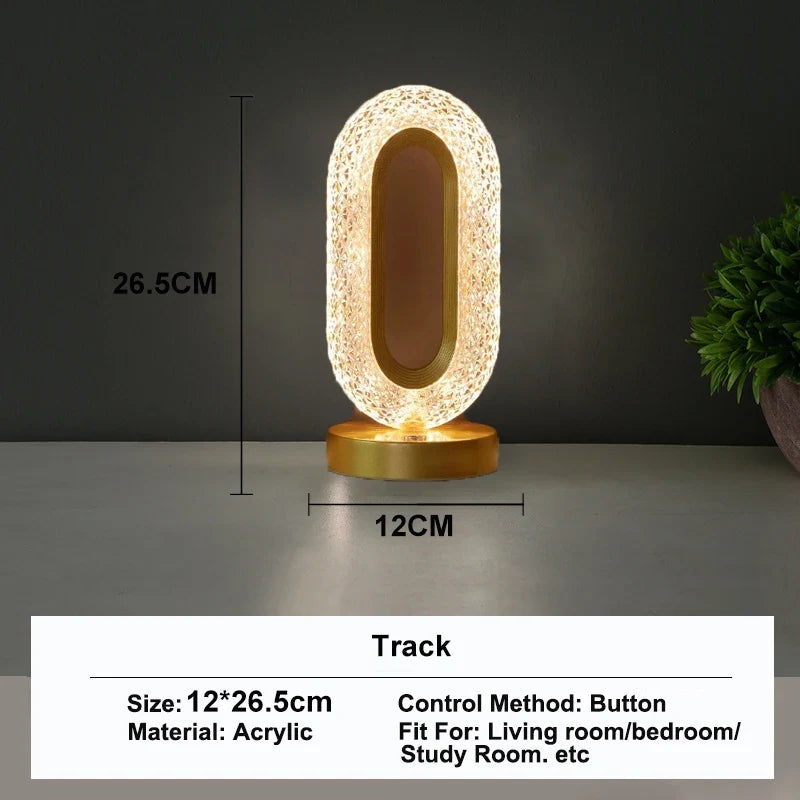 3D crystal LED night light with touch dimming, photo 6 of 11