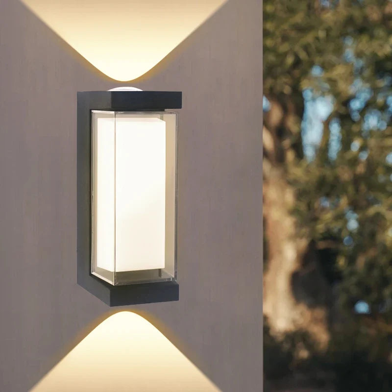 Square and round waterproof LED outdoor wall sconce, photo 7 of 10