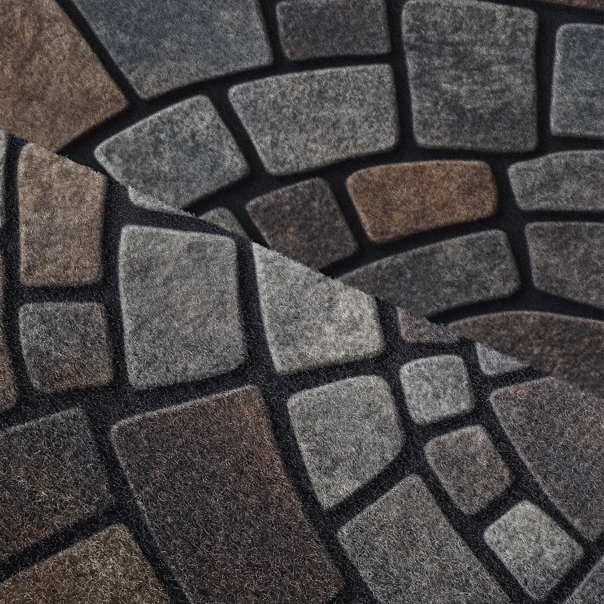 Semicircular mosaic-pattern door mat, photo 7 of 8